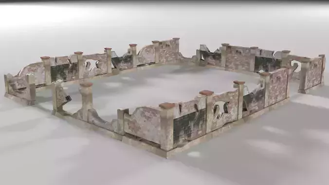 7 different sections of the destroyed fence for game