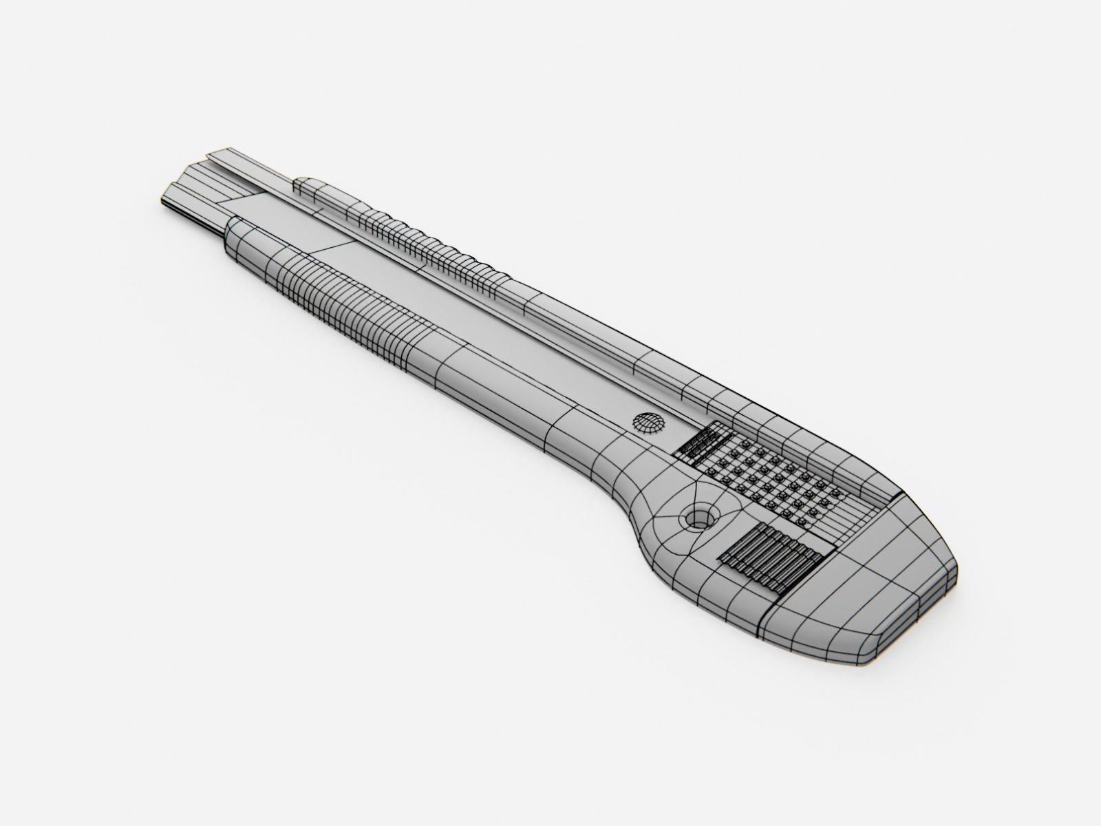 Box Cutter Subdivision Ready for Film Low-poly 3D model_6