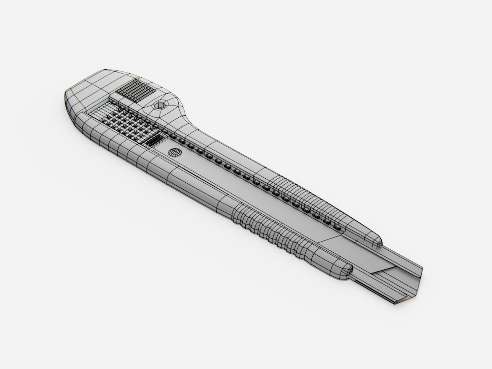 Box Cutter Subdivision Ready for Film Low-poly 3D model_7
