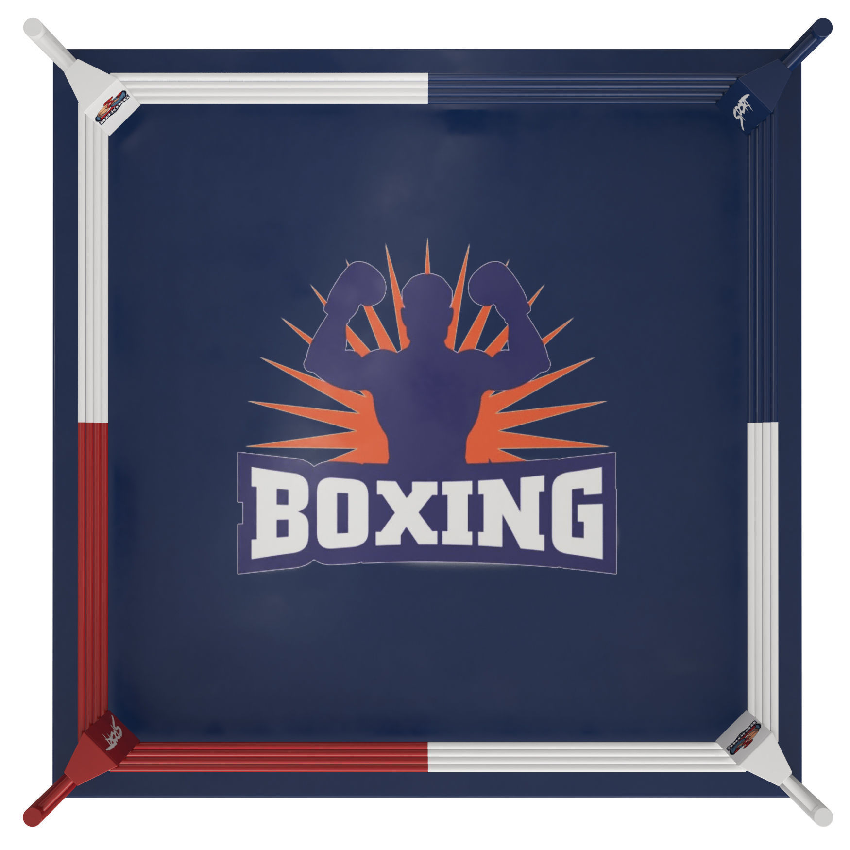 Boxing ring 3D model_4