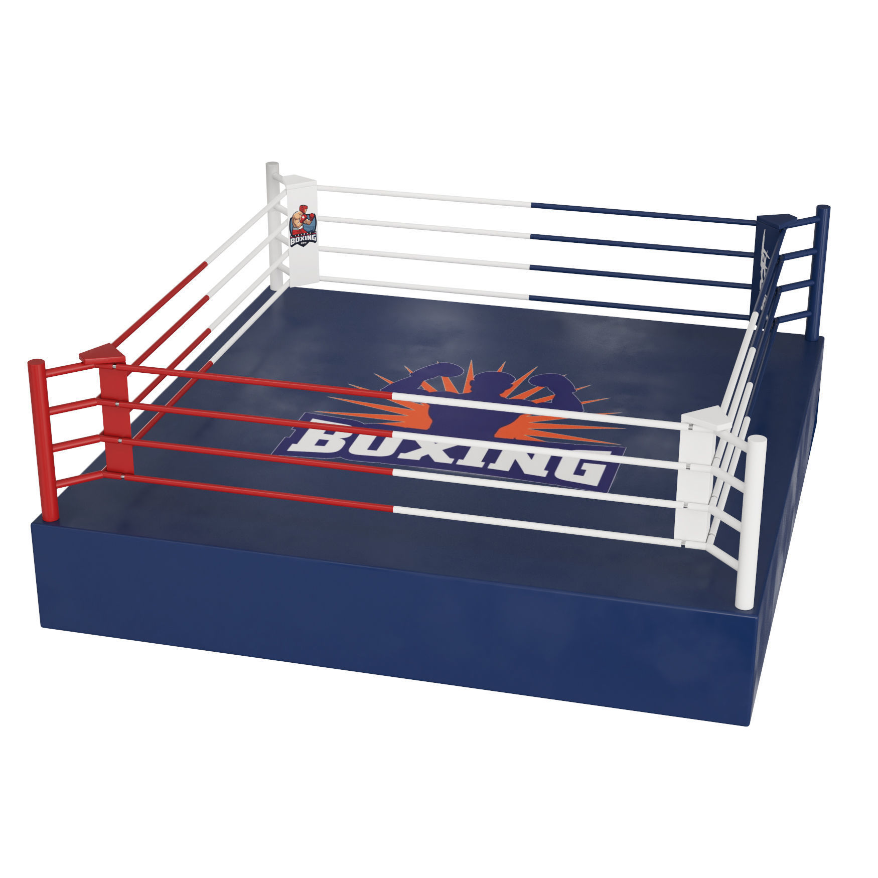 Boxing ring 3D model_2
