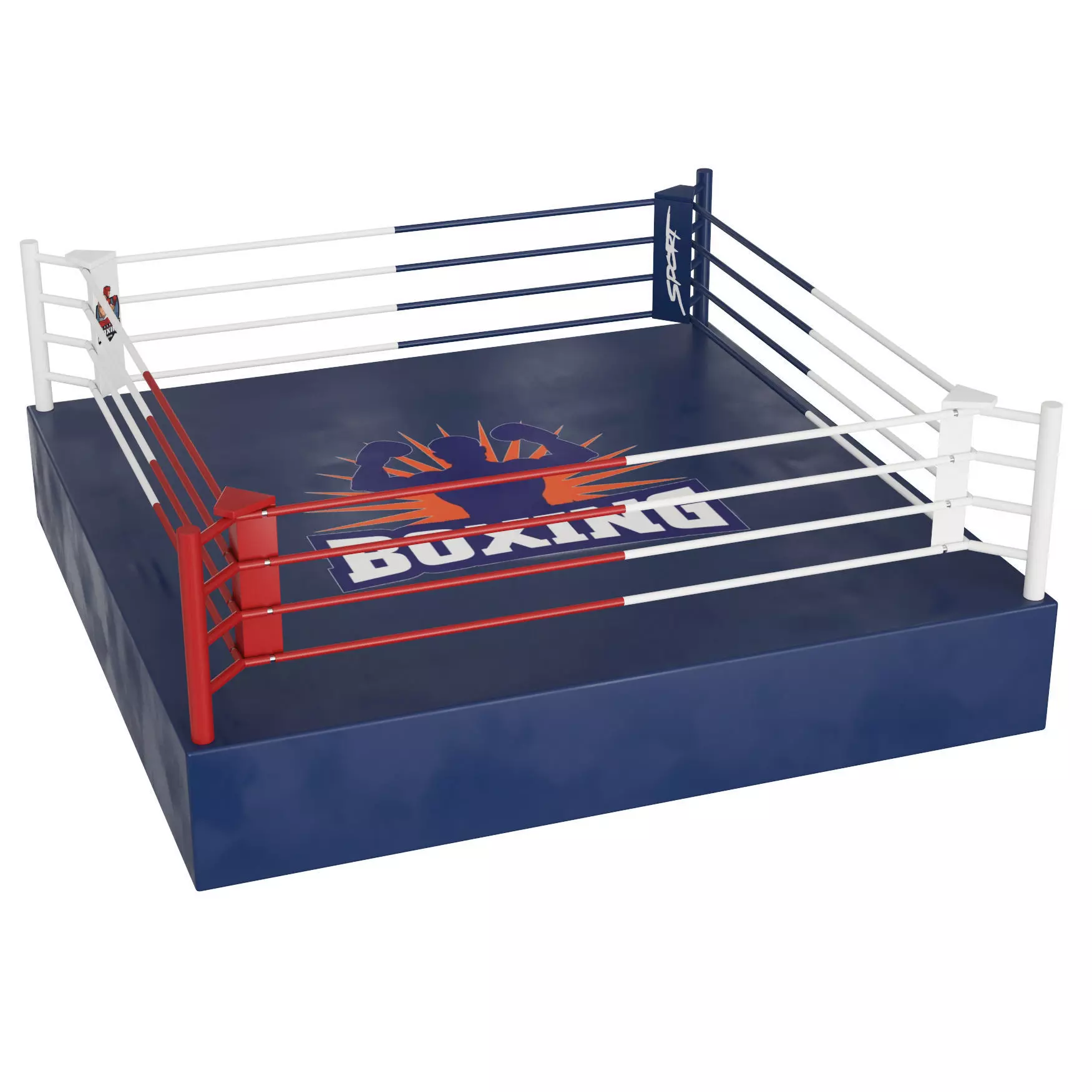 Boxing ring 3D model_0