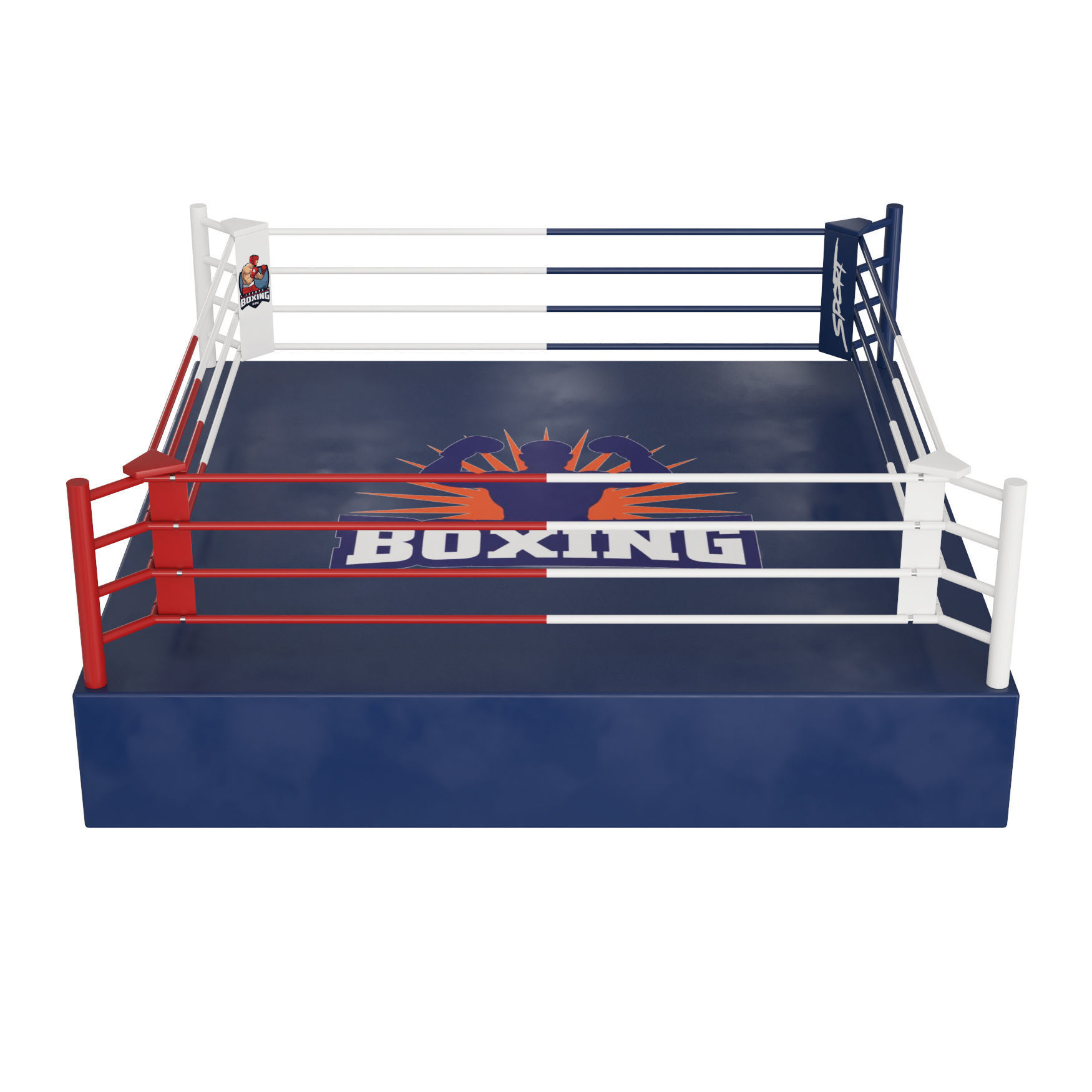Boxing ring 3D model_3