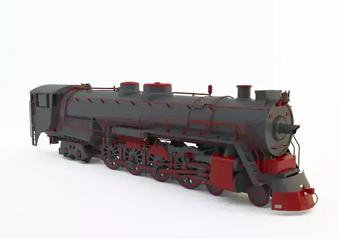  black locomotive 3d model
