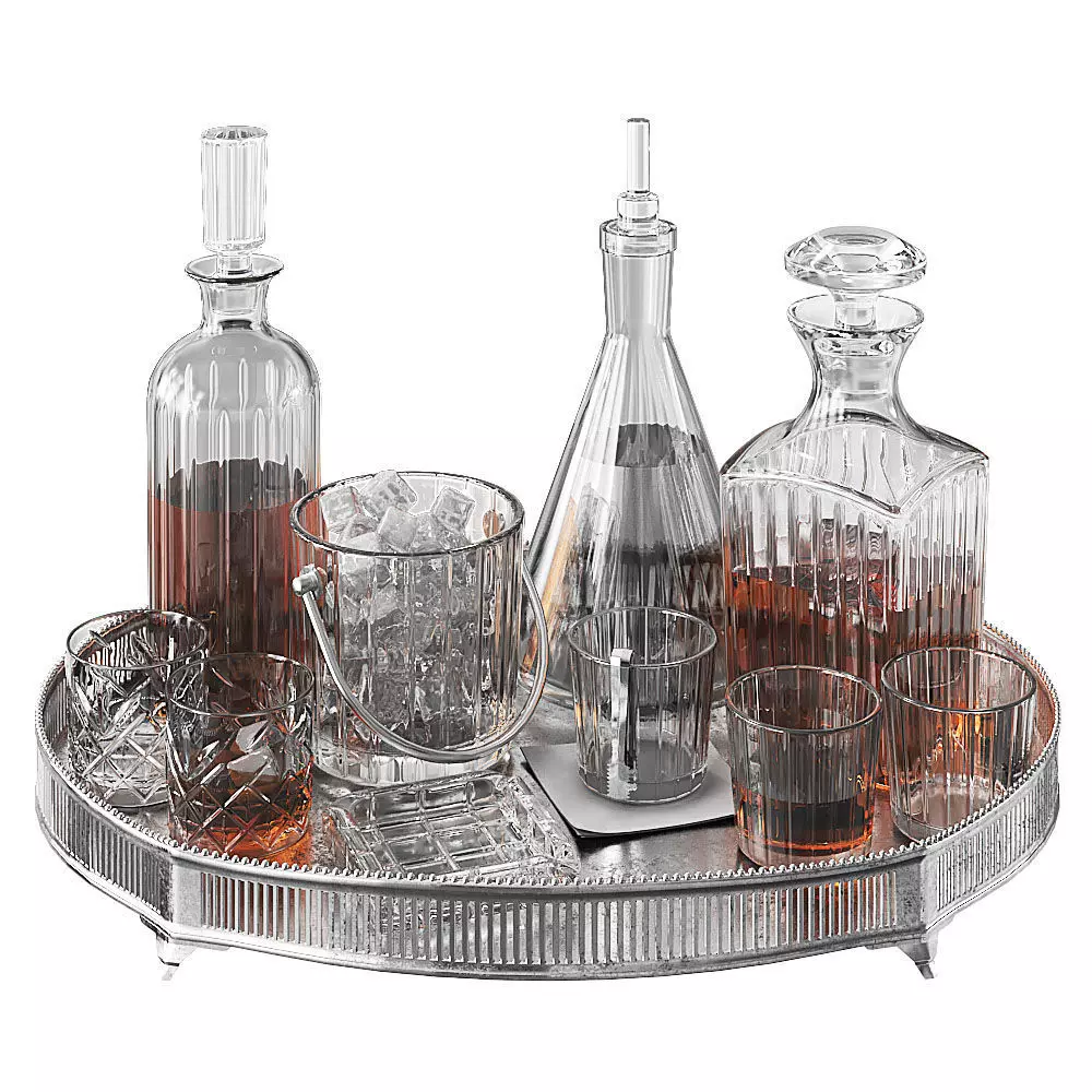 Classic Home Bar Glassware 3D model