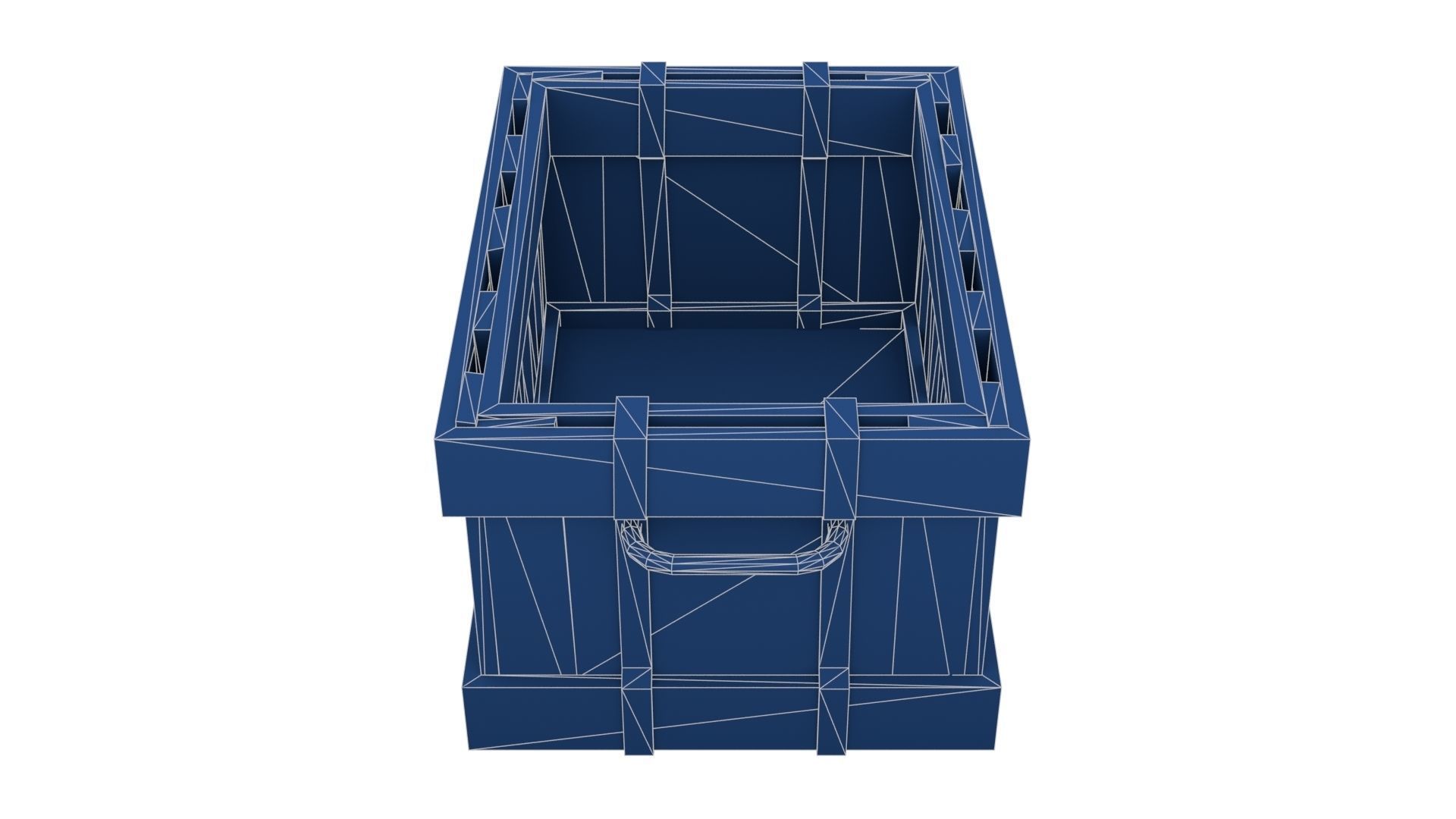 Ancient Wooden Box 1 Low-poly 3D model_27