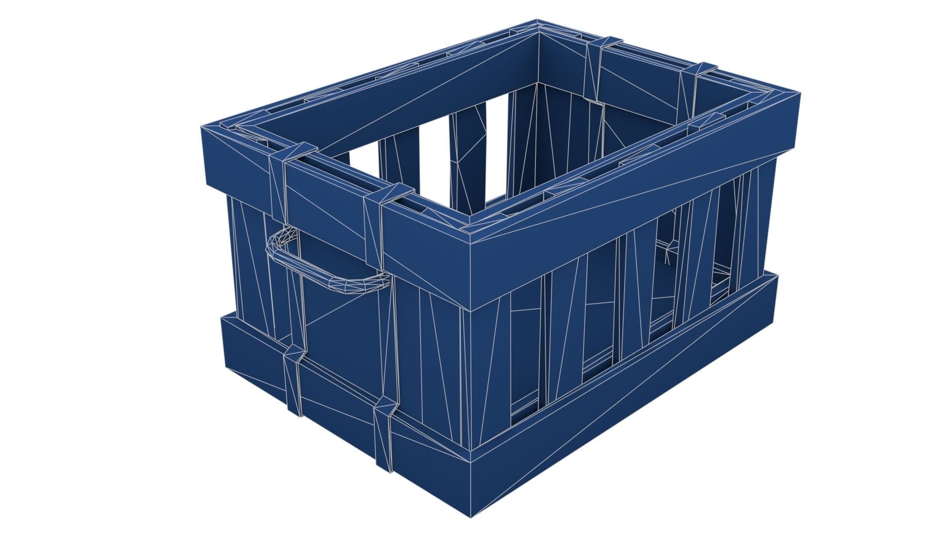 Ancient Wooden Box 1 Low-poly 3D model_21