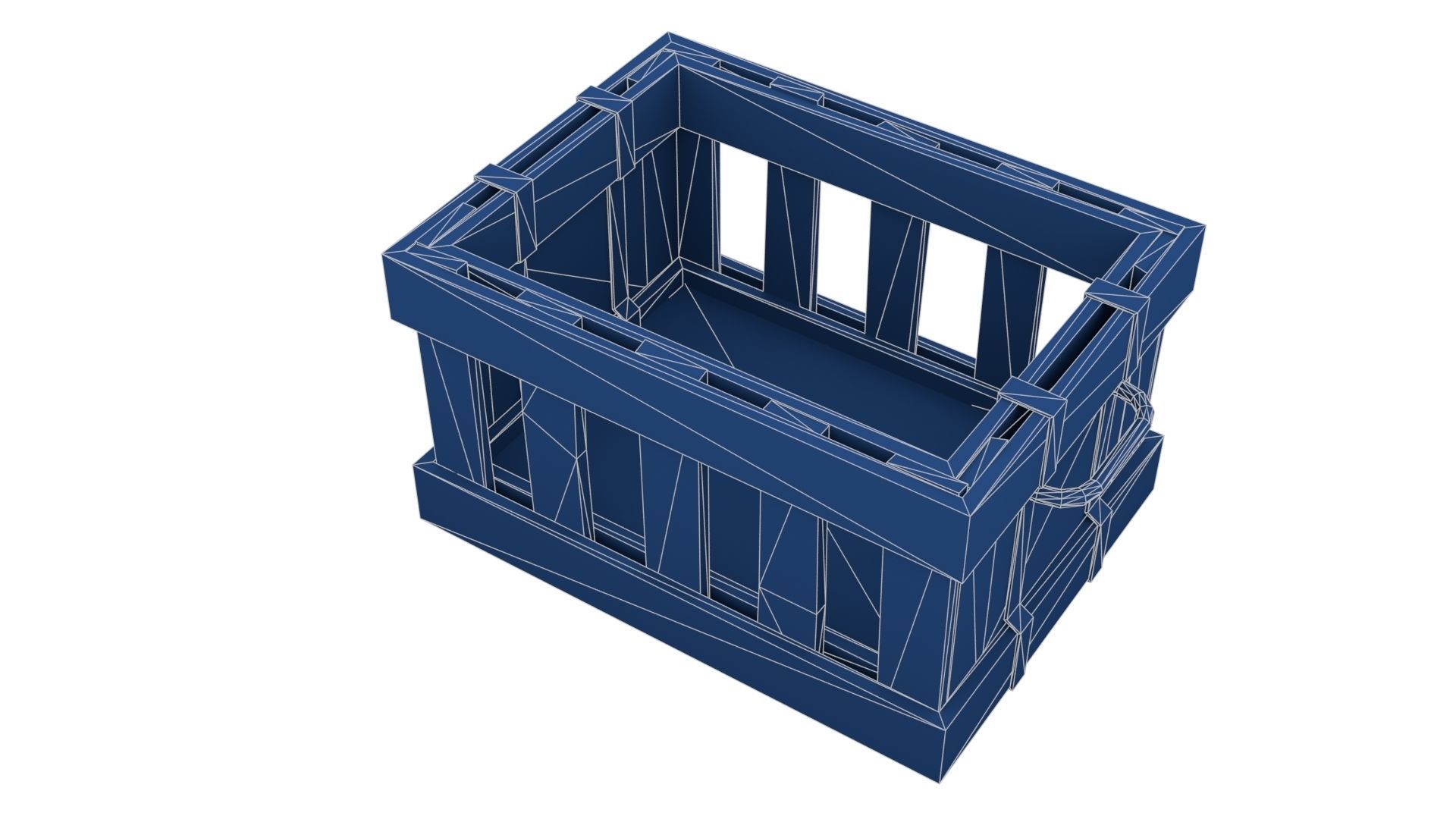 Ancient Wooden Box 1 Low-poly 3D model_22