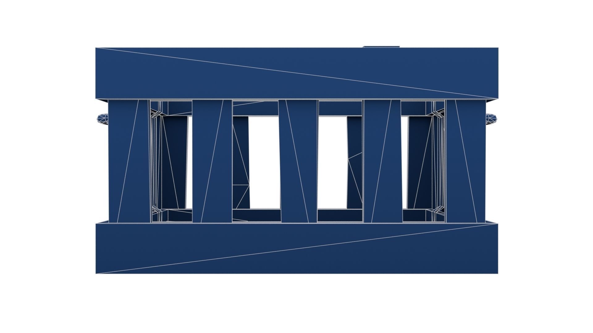 Ancient Wooden Box 1 Low-poly 3D model_25