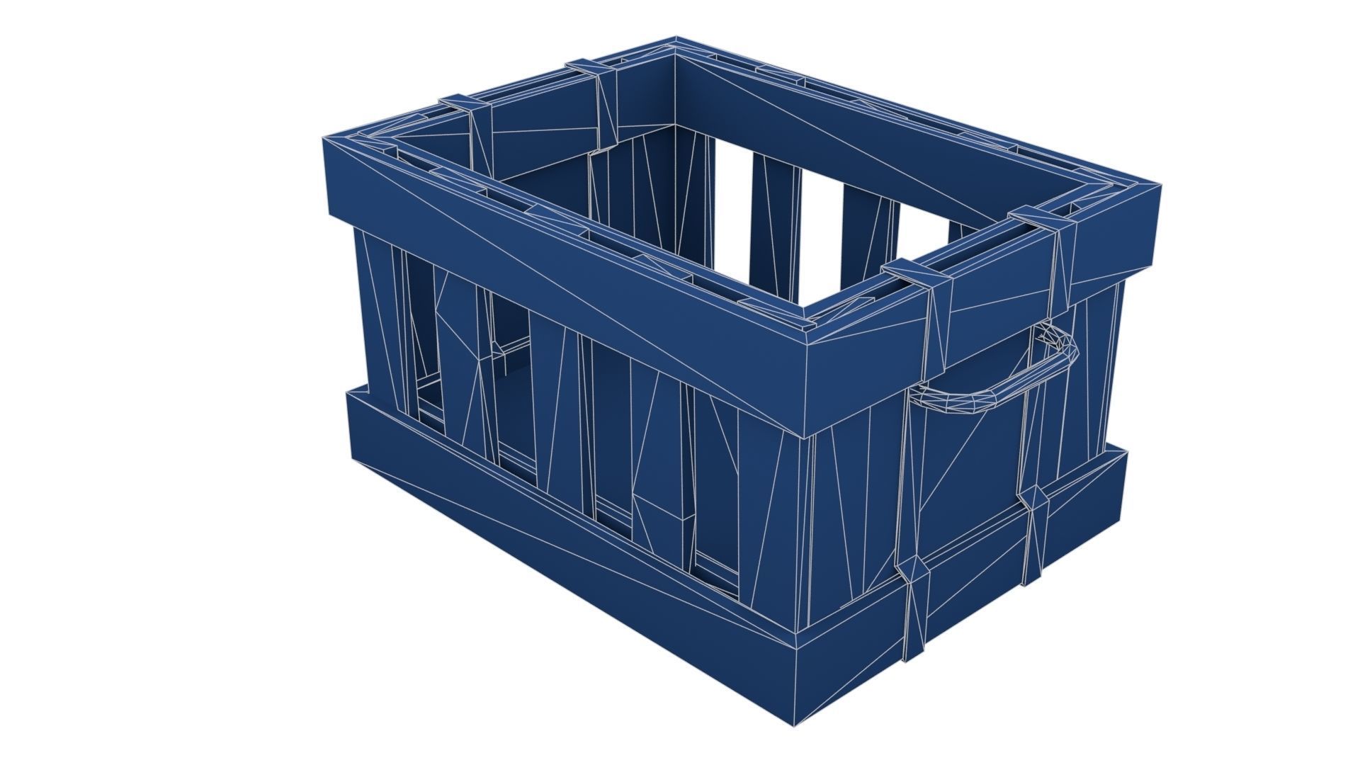 Ancient Wooden Box 1 Low-poly 3D model_20