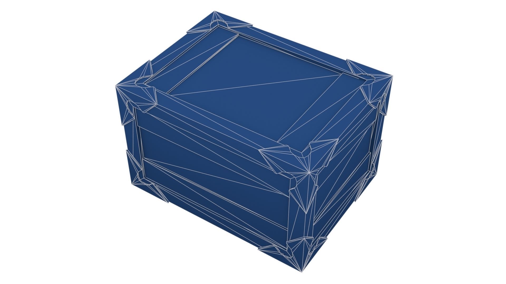 Ancient Wooden Box 2 Low-poly 3D model_22