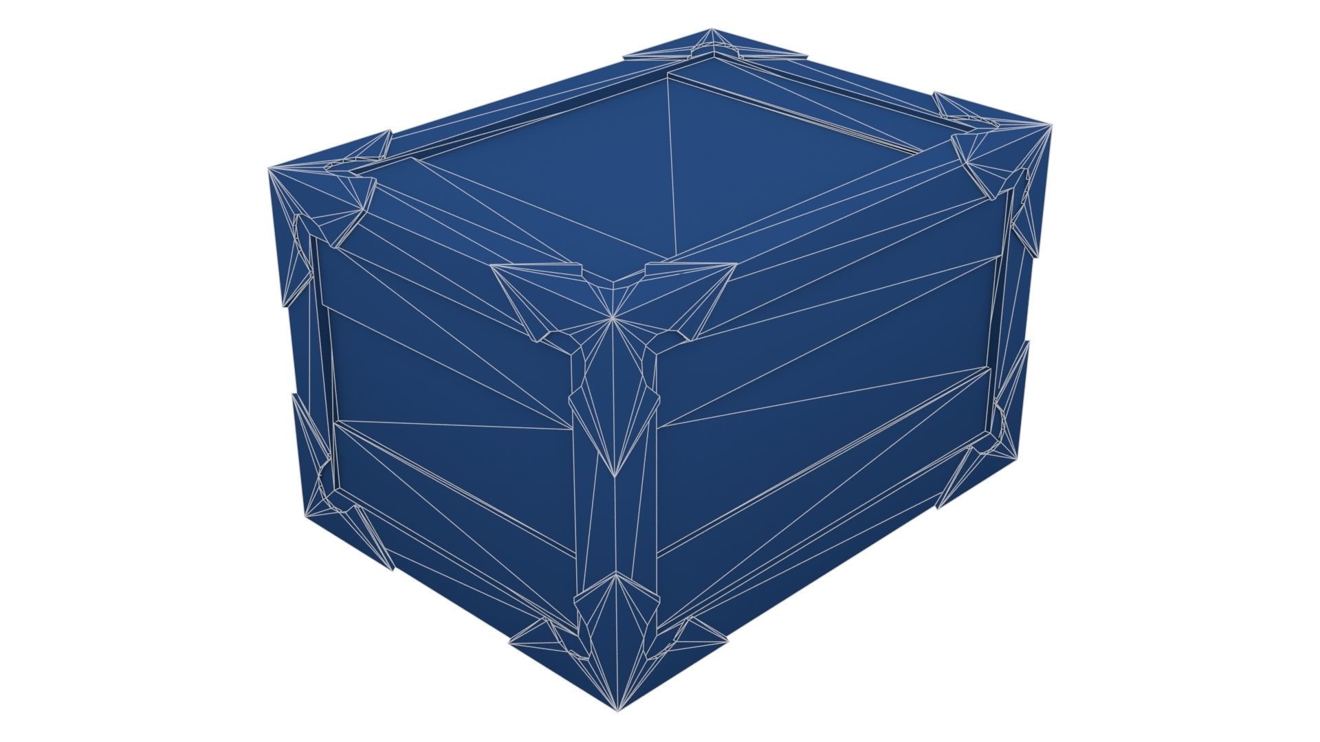 Ancient Wooden Box 2 Low-poly 3D model_21