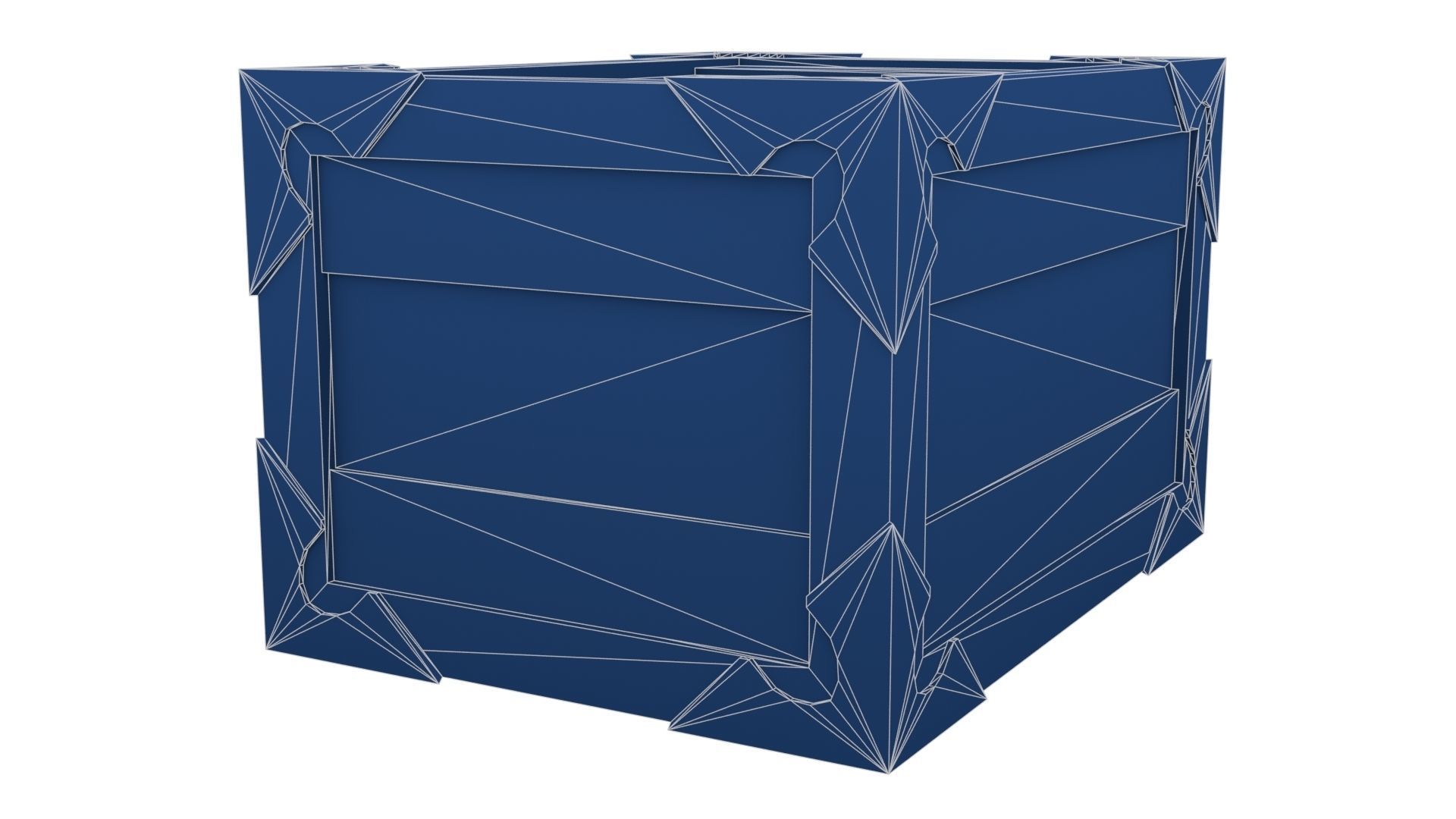 Ancient Wooden Box 2 Low-poly 3D model_28