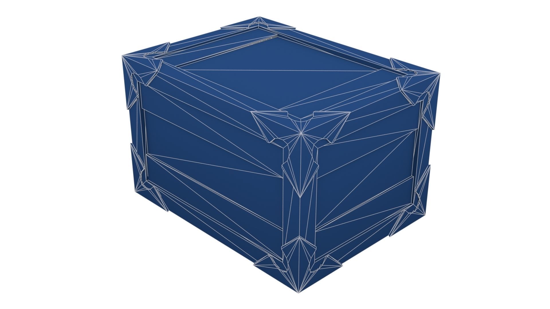 Ancient Wooden Box 2 Low-poly 3D model_20