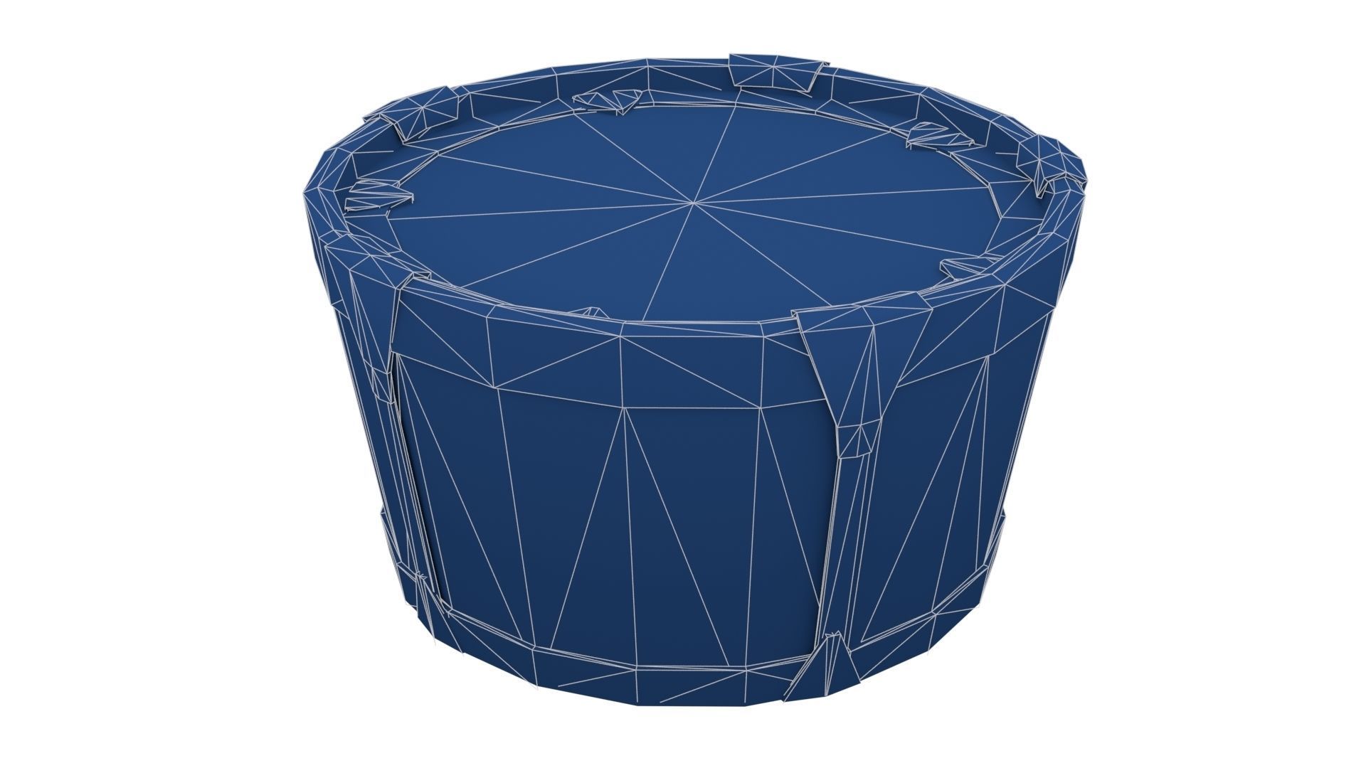 Ancient Wooden Barrel Low-poly 3D model_20