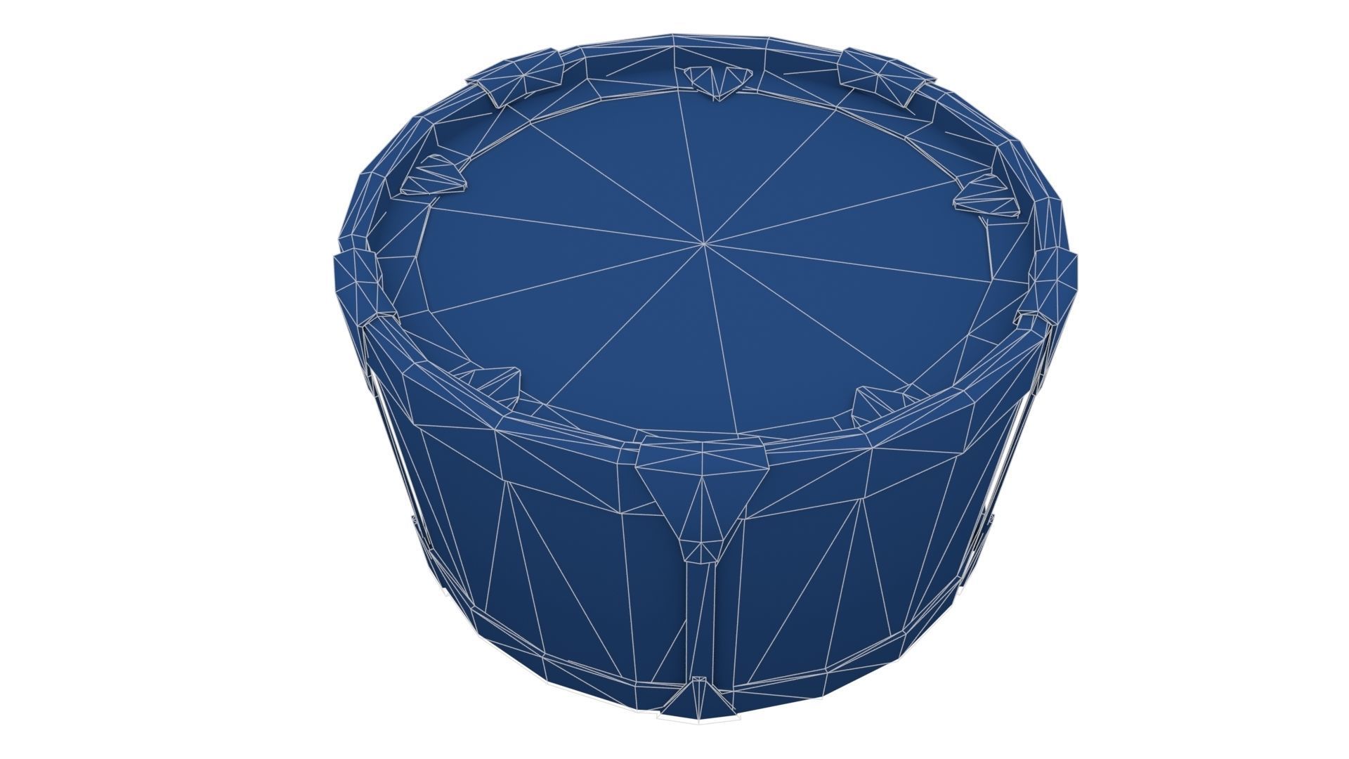 Ancient Wooden Barrel Low-poly 3D model_28