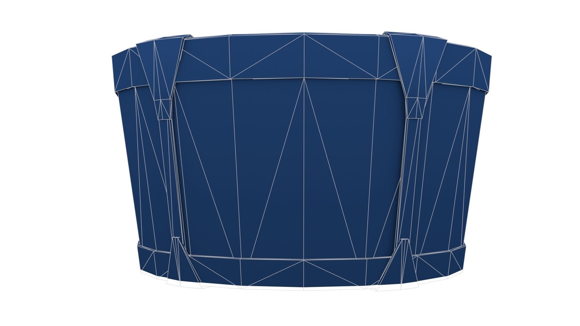 Ancient Wooden Barrel Low-poly 3D model_25