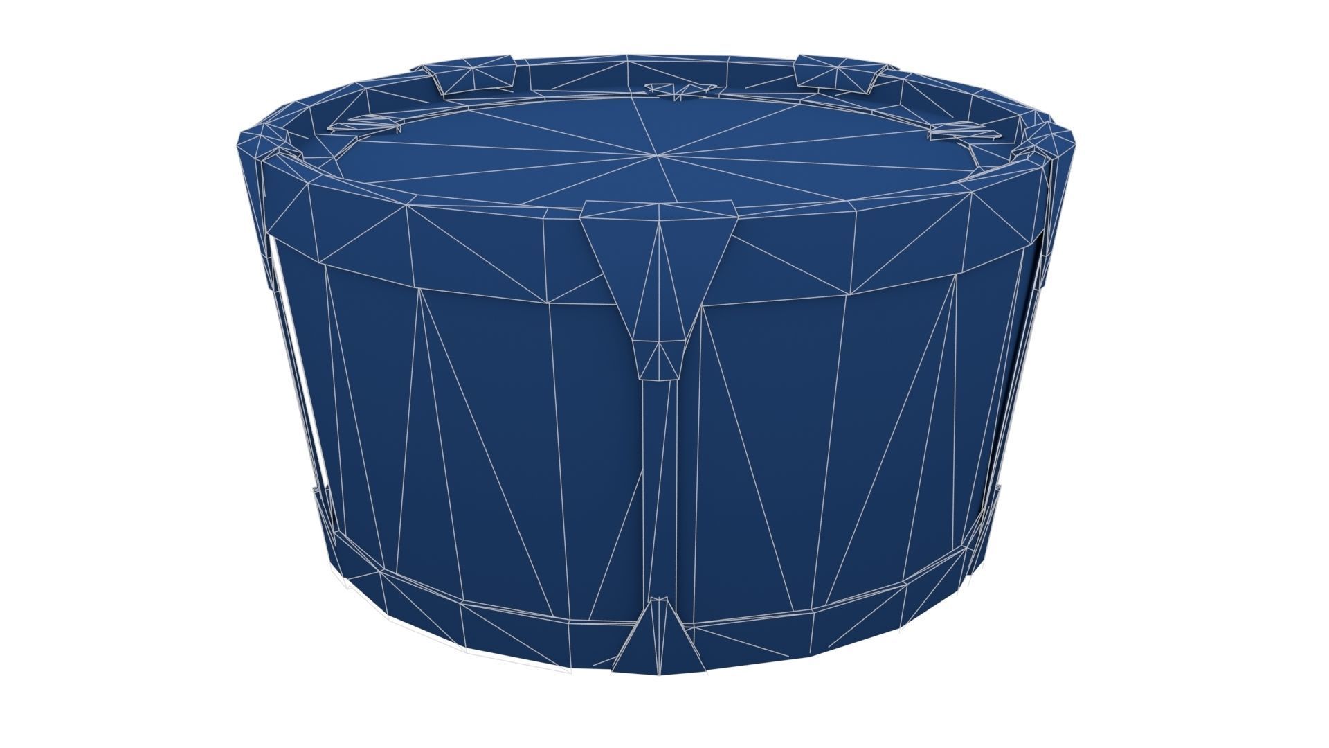 Ancient Wooden Barrel Low-poly 3D model_22