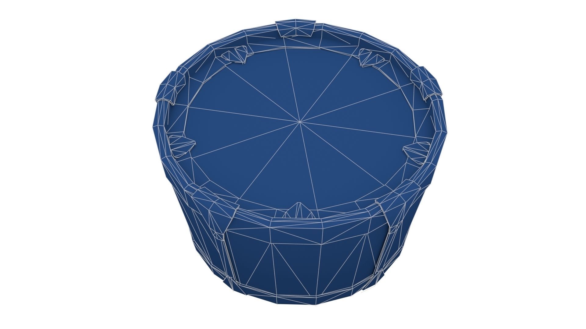 Ancient Wooden Barrel Low-poly 3D model_27