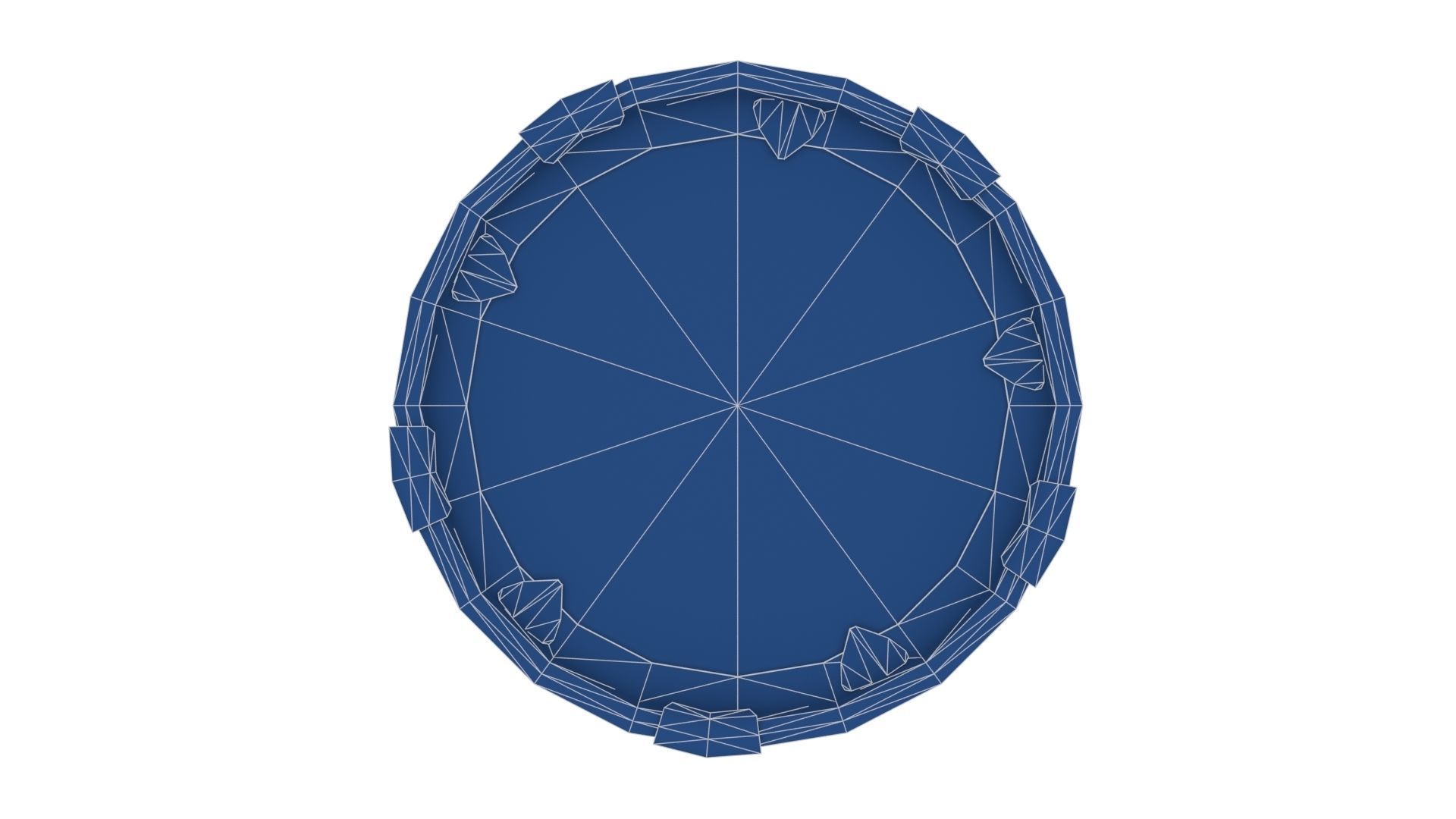 Ancient Wooden Barrel Low-poly 3D model_24