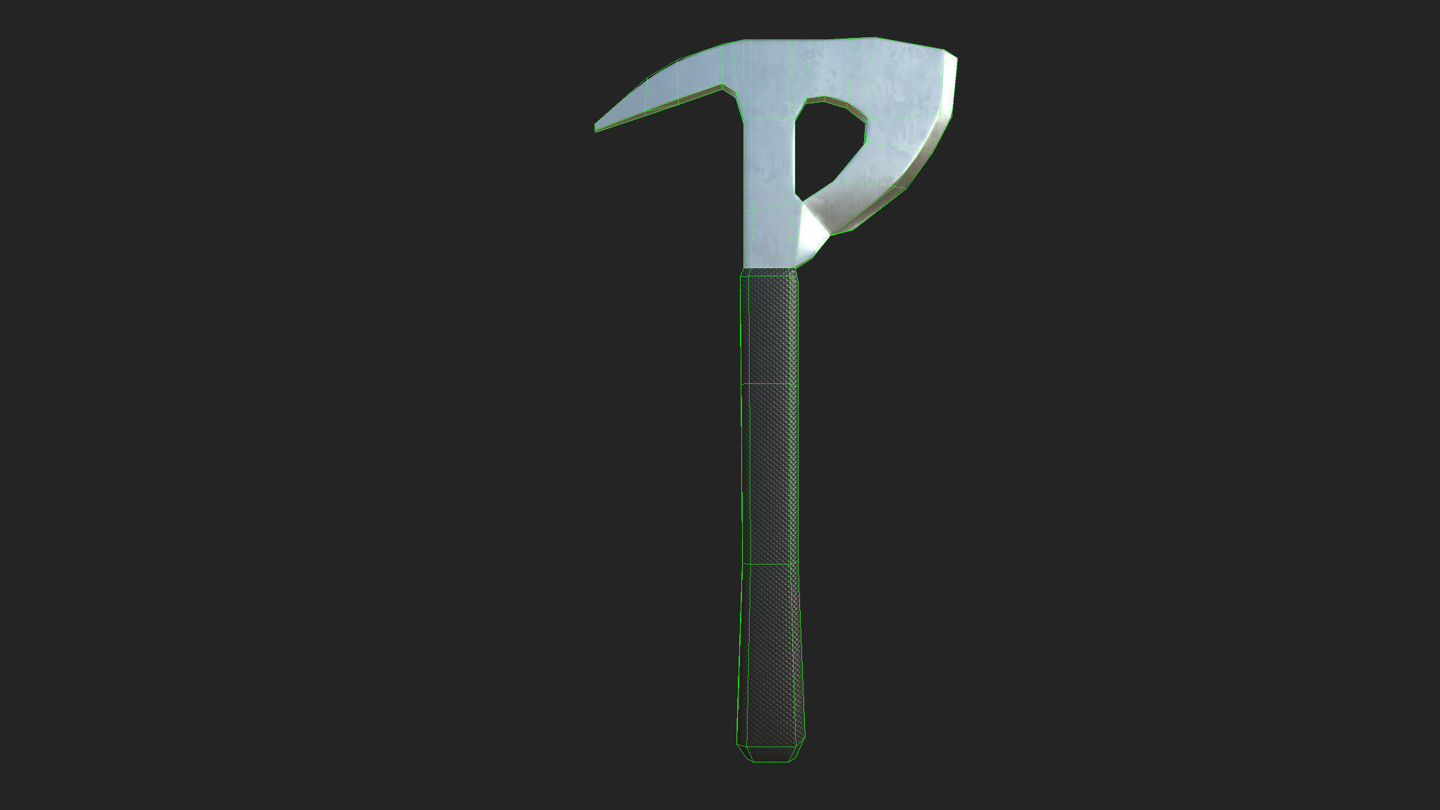 Fire Axe - one handed Low-poly 3D model_15