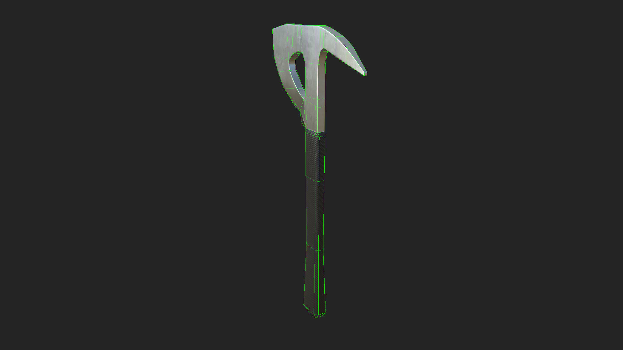 Fire Axe - one handed Low-poly 3D model_13