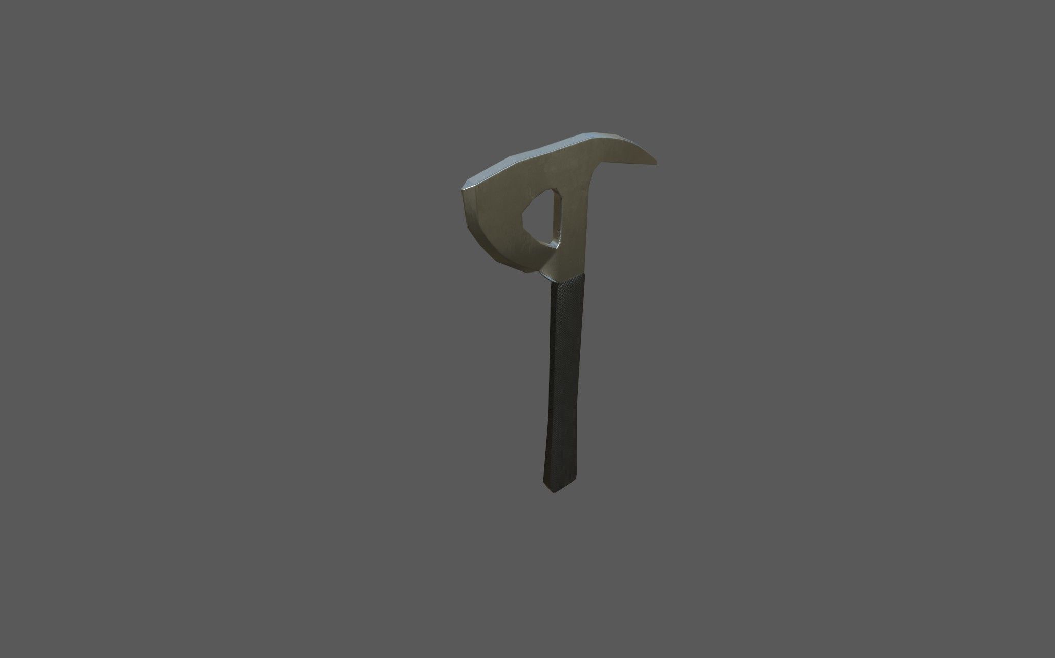 Fire Axe - one handed Low-poly 3D model_2