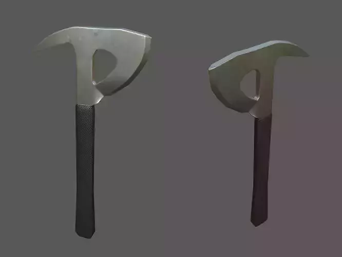 Fire Axe - one handed Low-poly 3D model