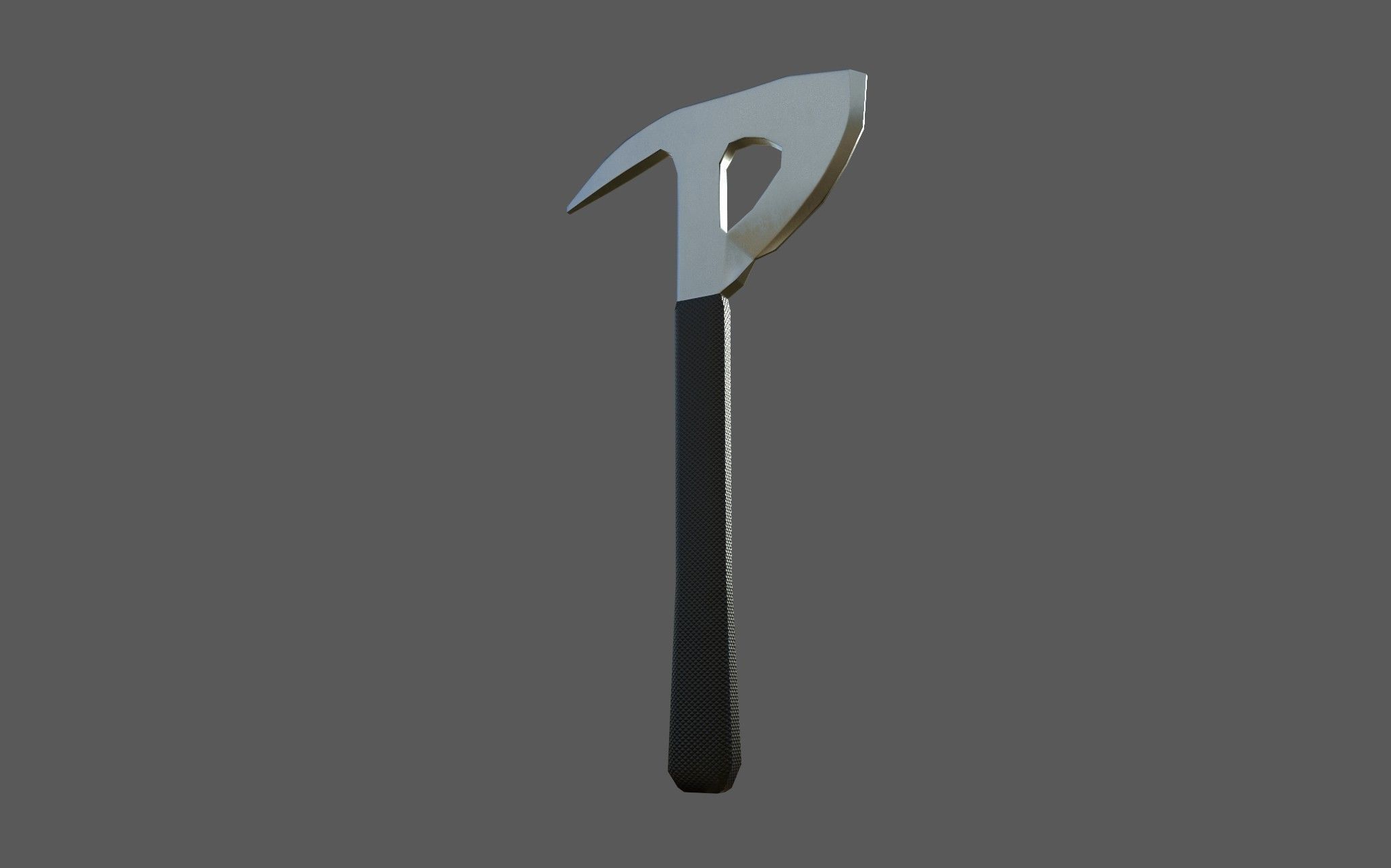 Fire Axe - one handed Low-poly 3D model_5