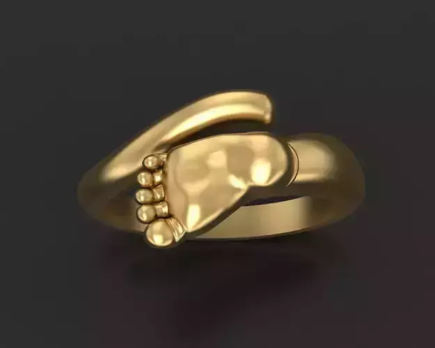 Baby foot ring  8 size USA 3D print model