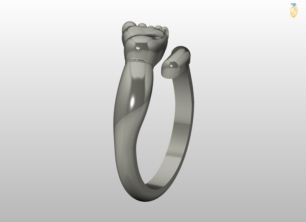 Baby foot ring  8 size USA 3D print model_20