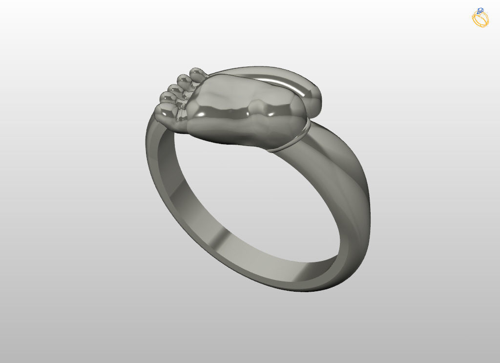 Baby foot ring  8 size USA 3D print model_21