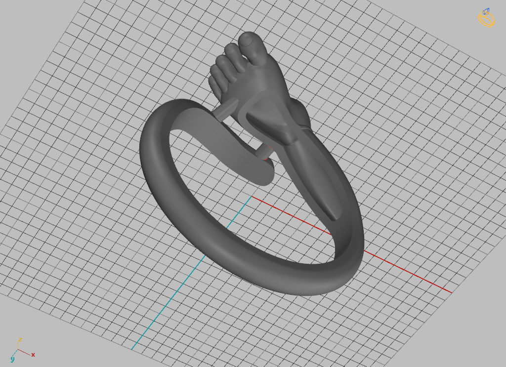 Baby foot ring  8 size USA 3D print model_27