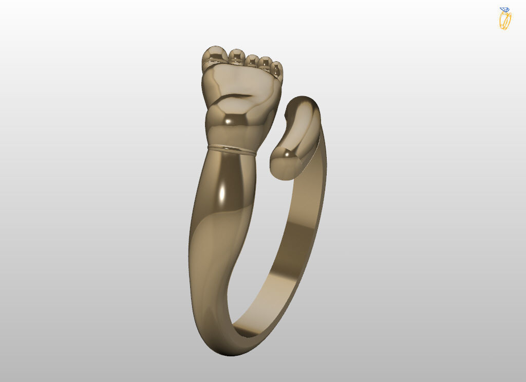 Baby foot ring  8 size USA 3D print model_15