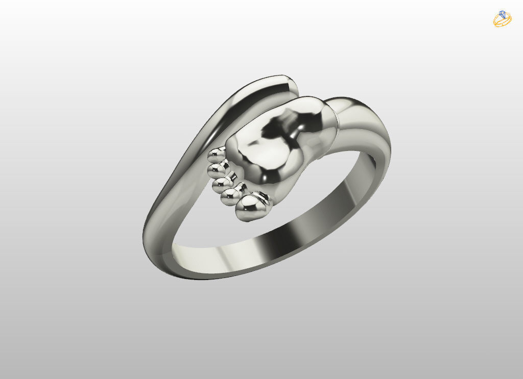 Baby foot ring  8 size USA 3D print model_22