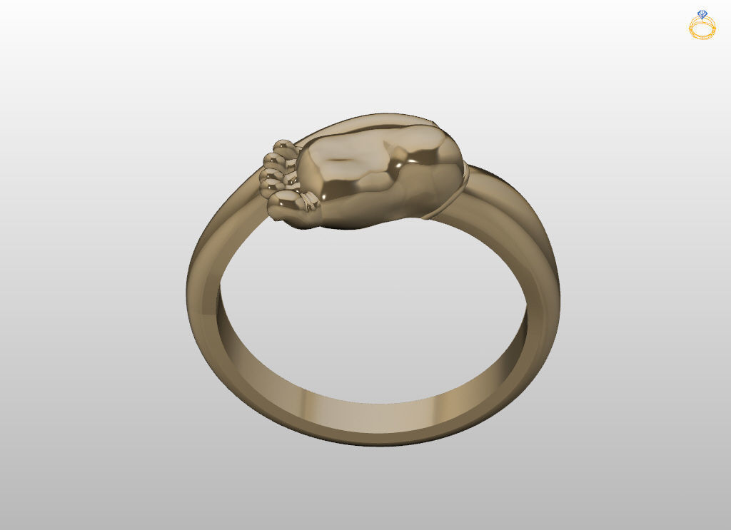 Baby foot ring  8 size USA 3D print model_13