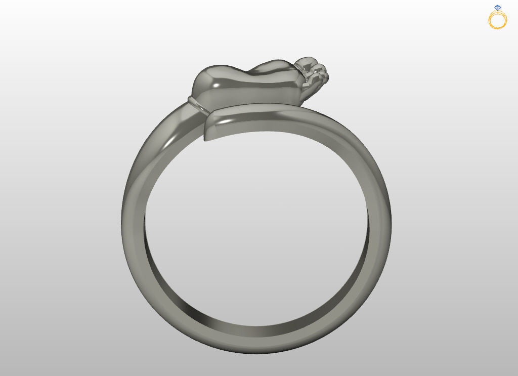 Baby foot ring  8 size USA 3D print model_19
