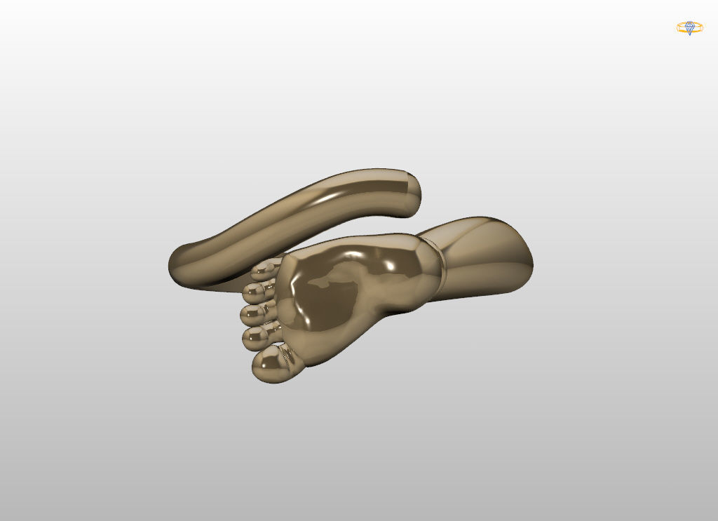 Baby foot ring  8 size USA 3D print model_12