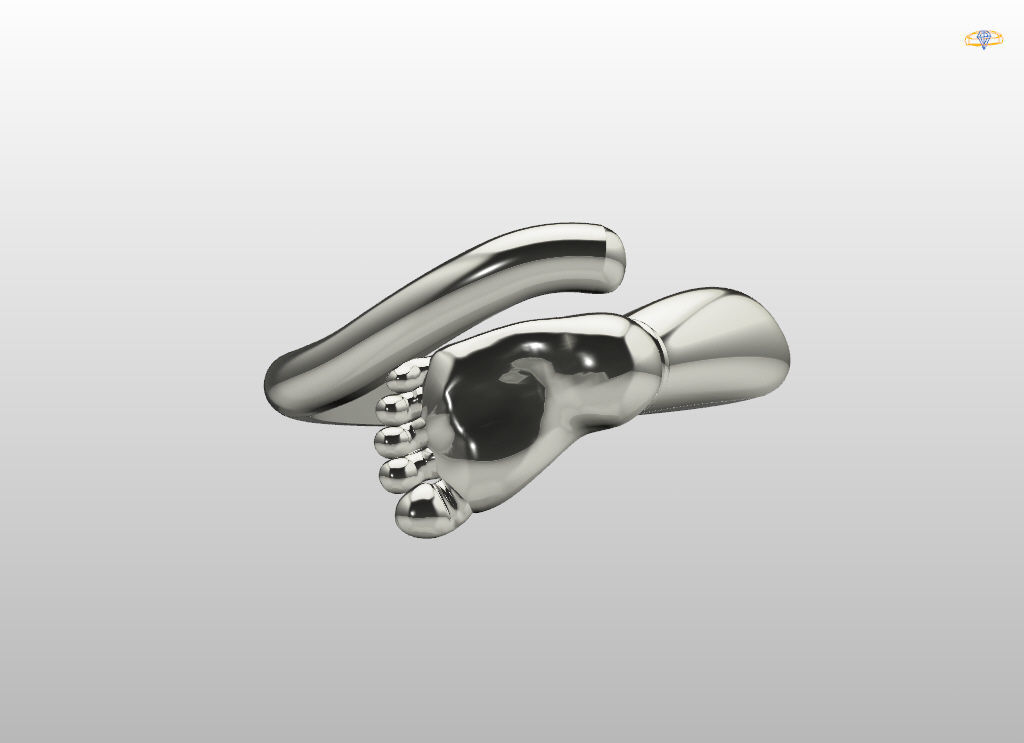 Baby foot ring  8 size USA 3D print model_24