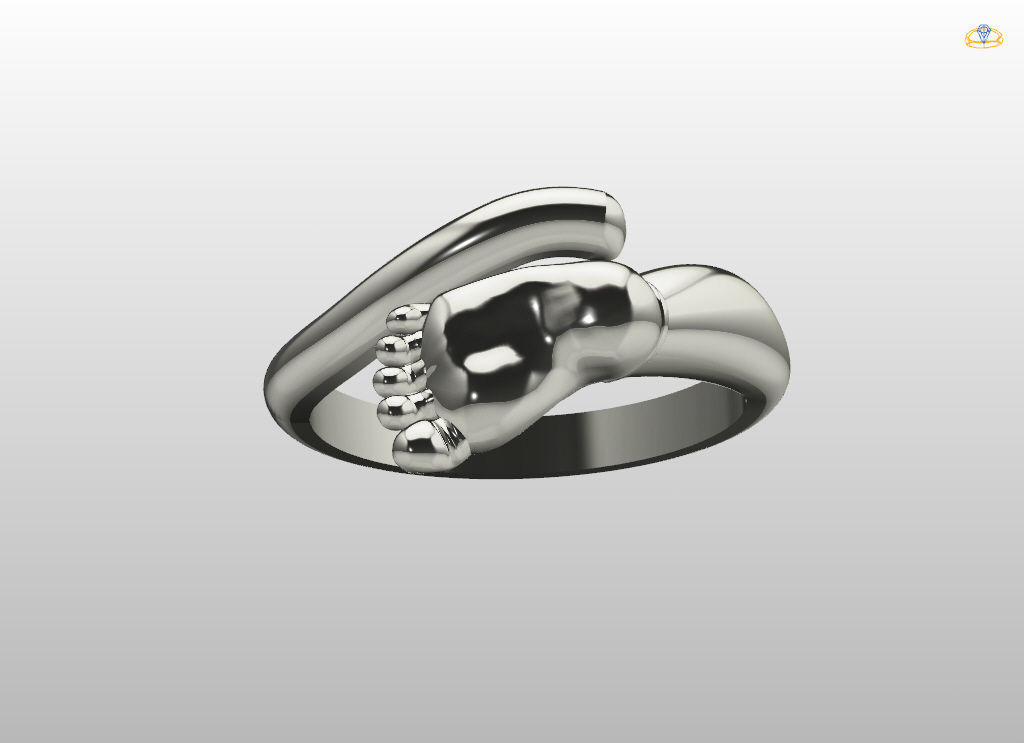 Baby foot ring  8 size USA 3D print model_23