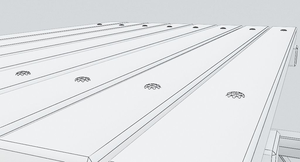 Wooden Picnic Table PBR - 2 Low-poly 3D model_10