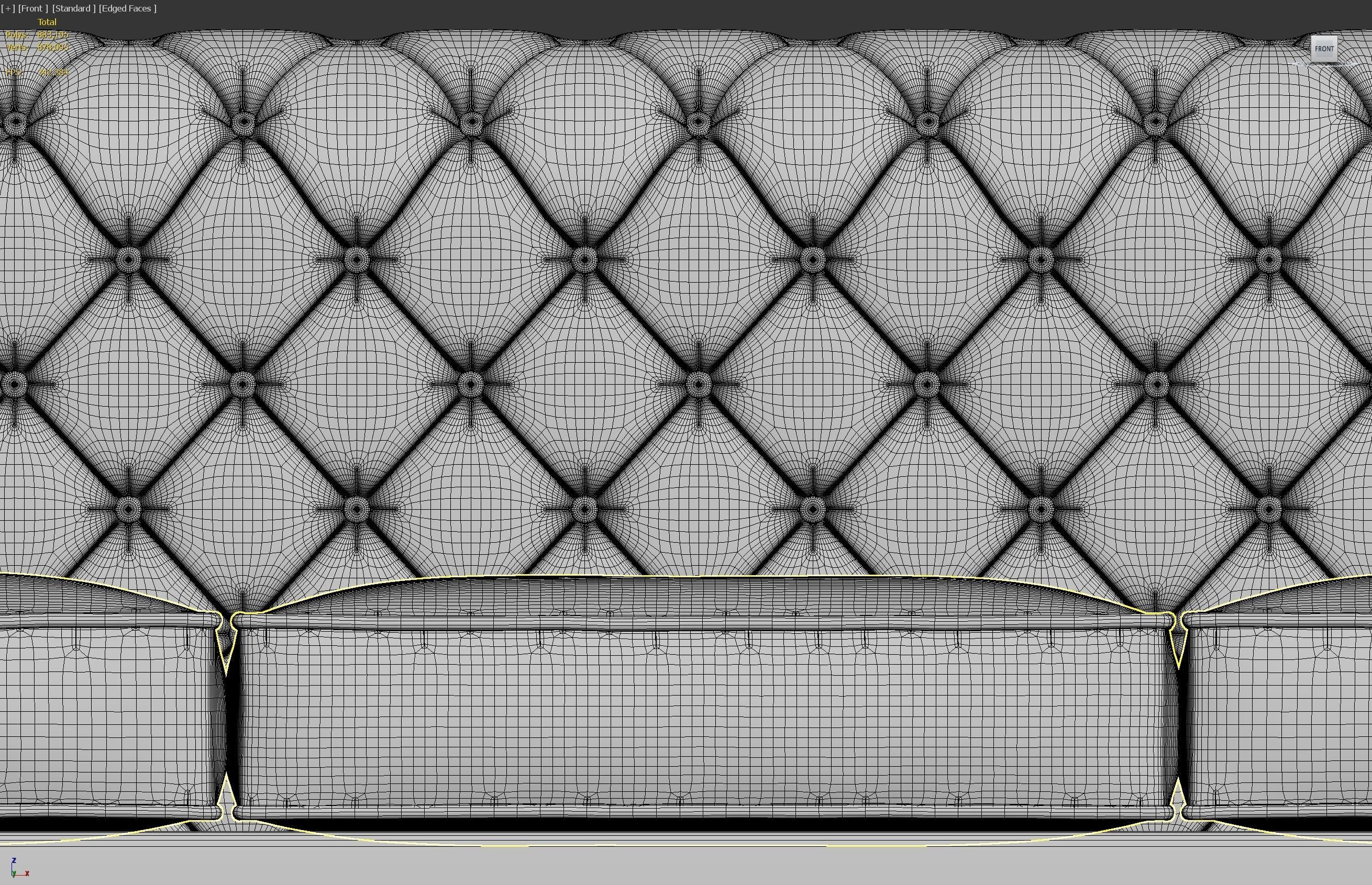 Chesterfield Sofa with Flag Motif 3D model_7