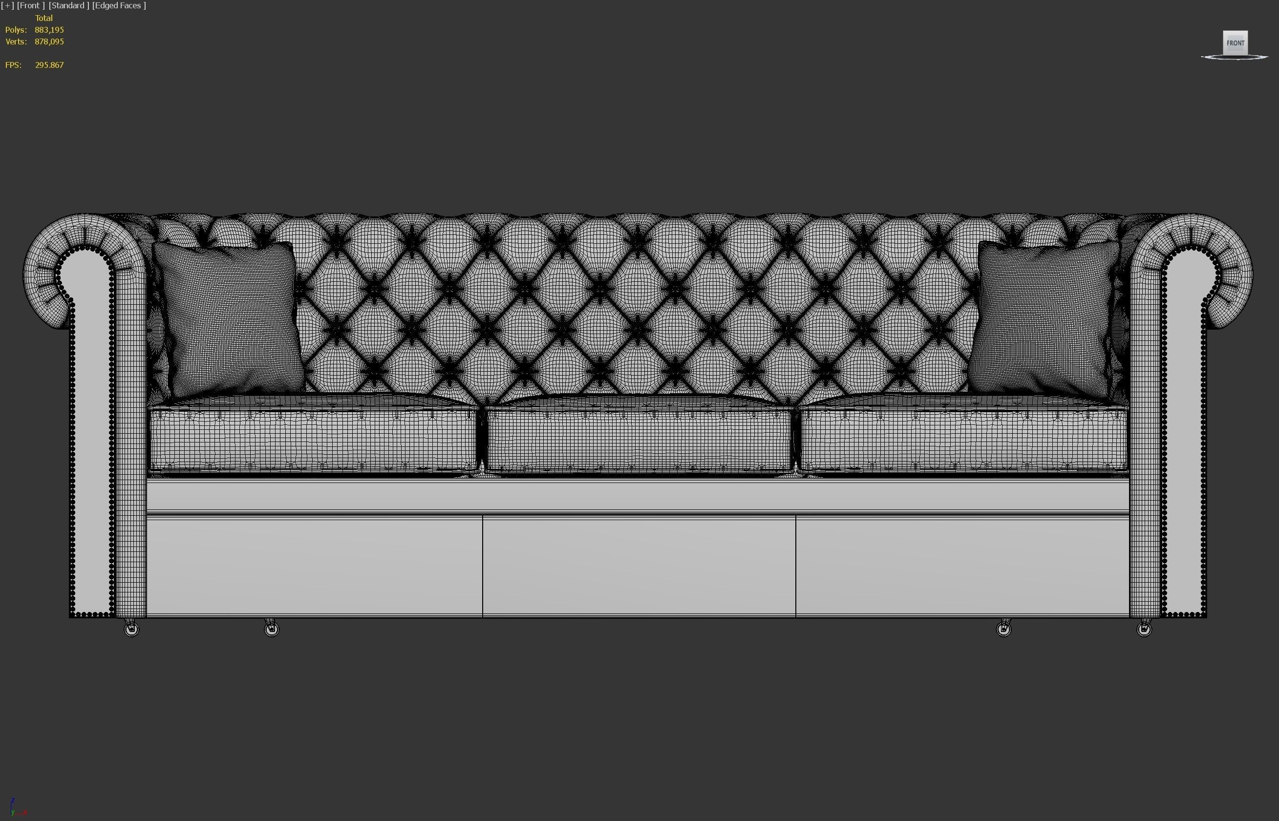 Chesterfield Sofa with Flag Motif 3D model_6