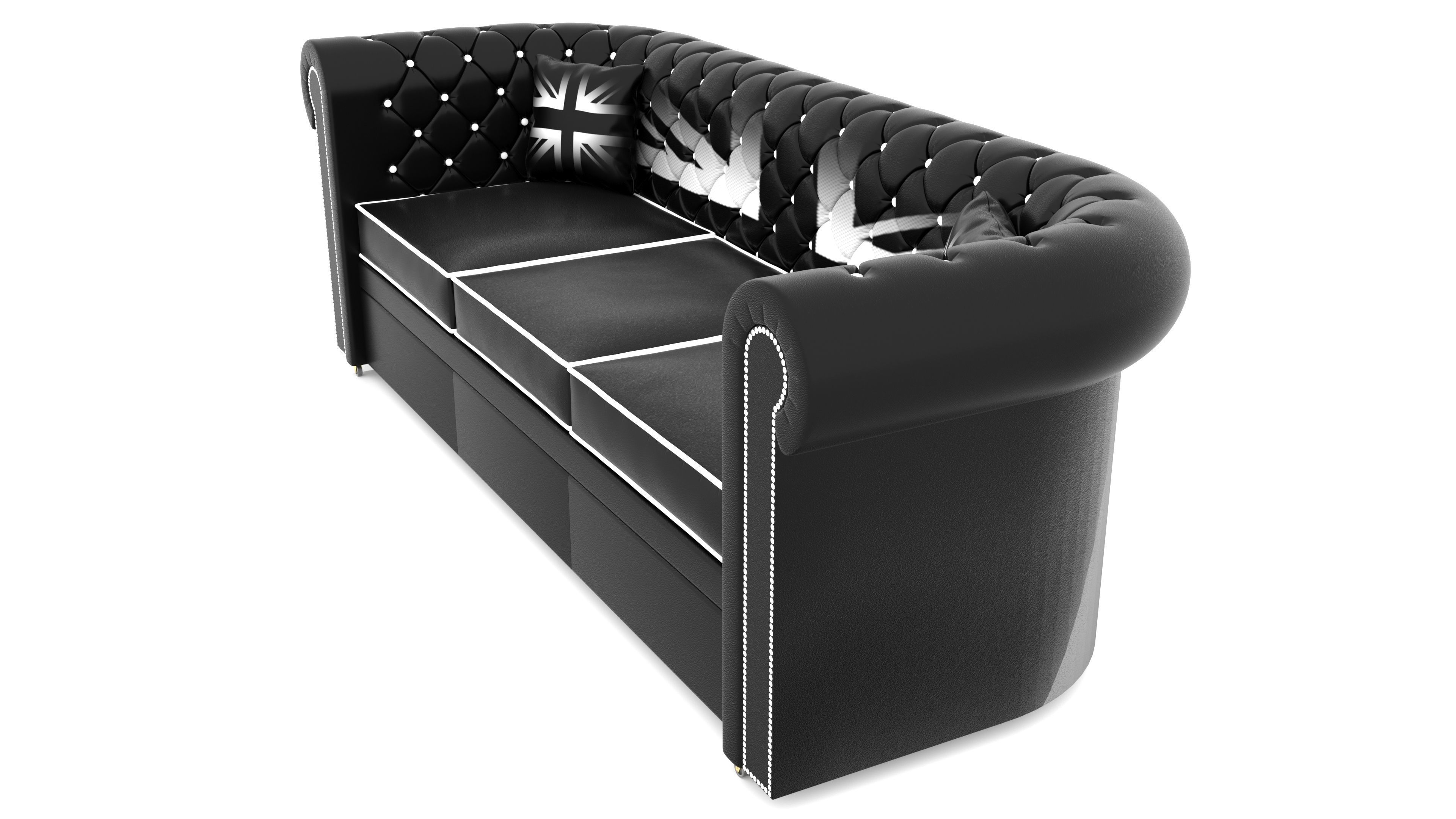 Chesterfield Sofa with Flag Motif 3D model_5