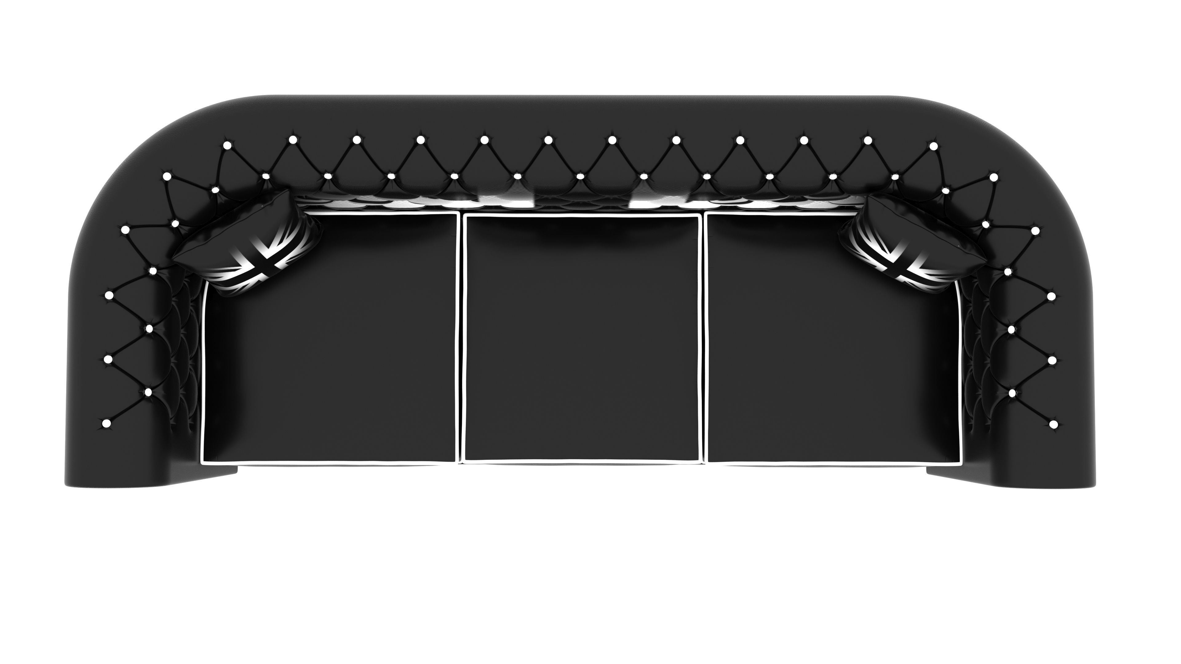 Chesterfield Sofa with Flag Motif 3D model_4