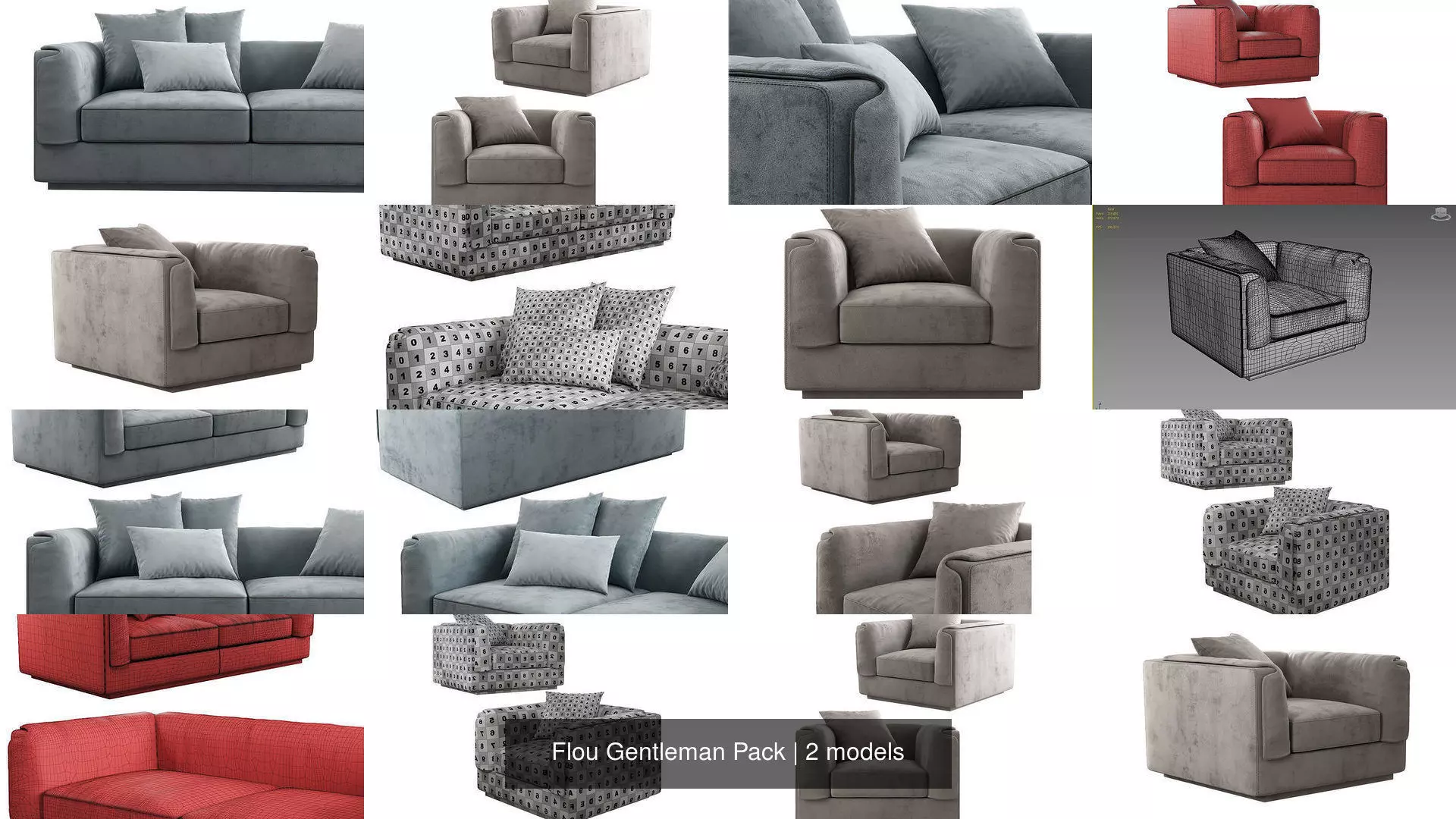 Flou Gentleman Pack 3D Model Collection_1