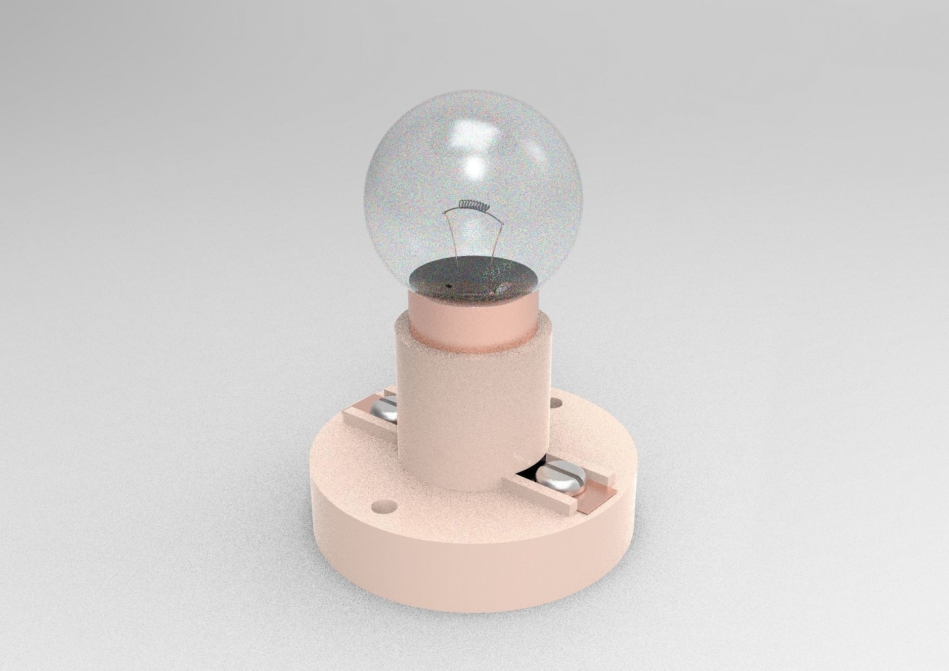 Miniature bulb and holder 3D model_1
