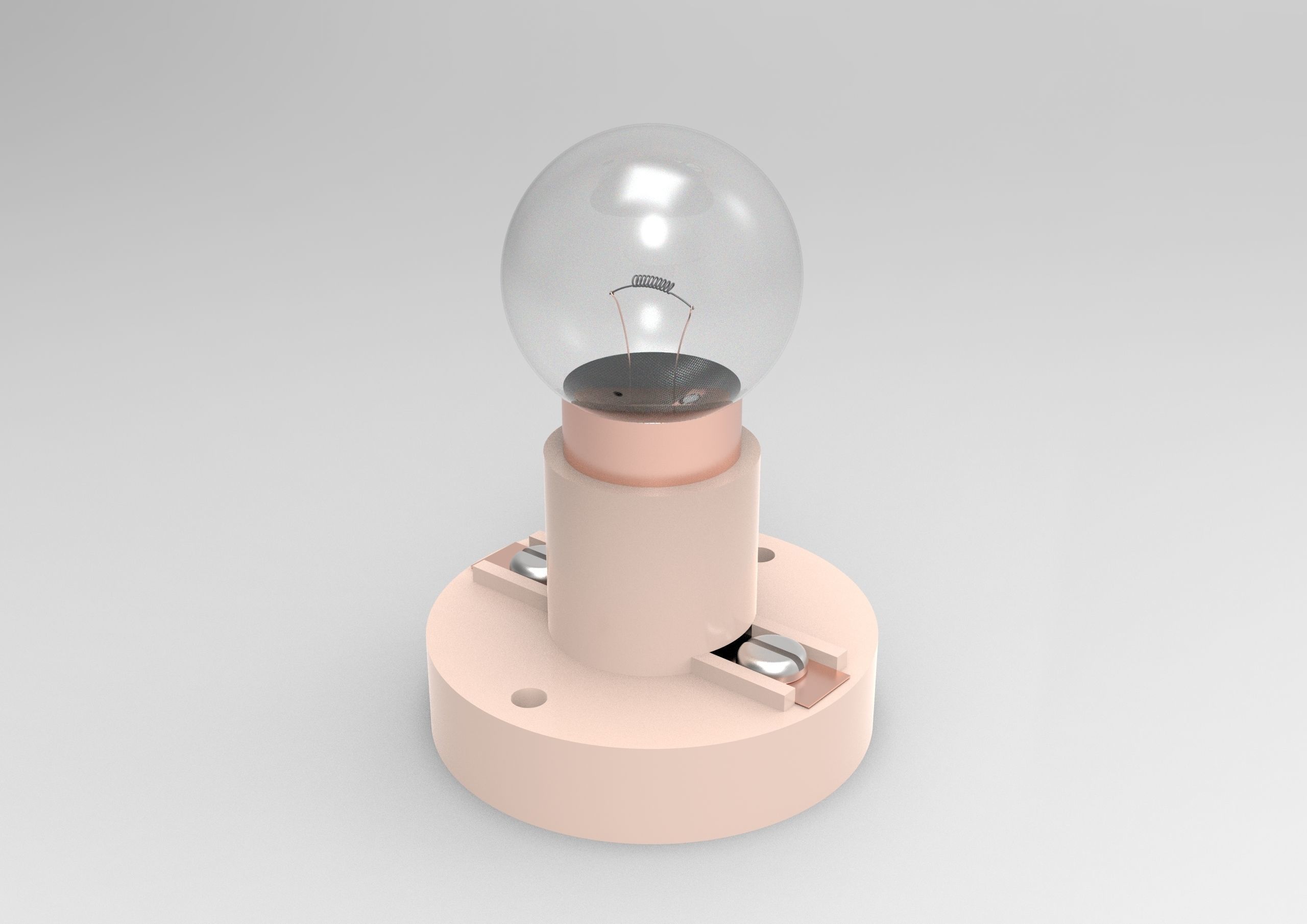 Miniature bulb and holder 3D model_2