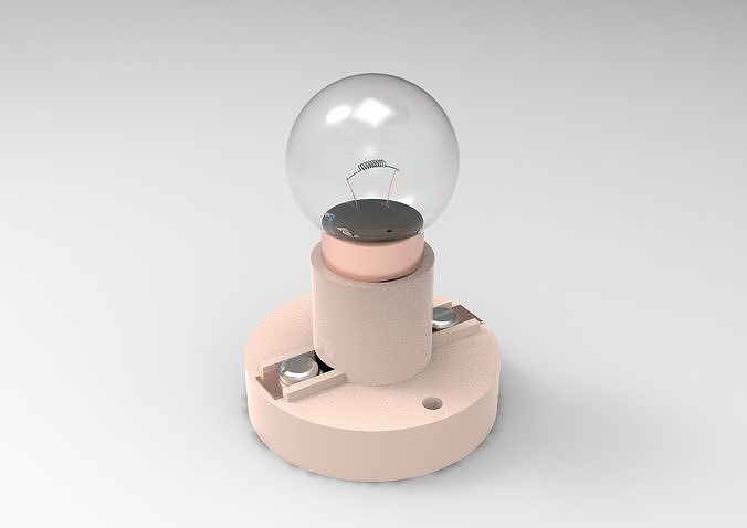 Miniature bulb and holder 3D model