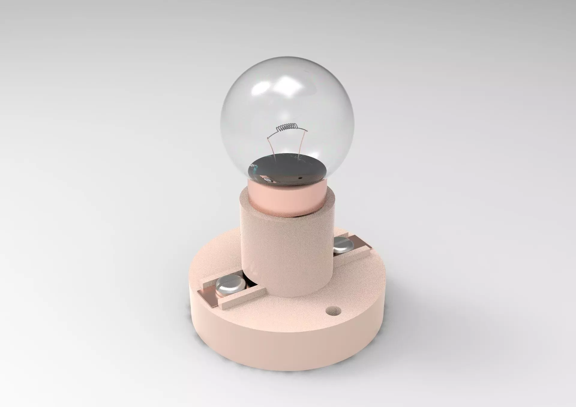 Miniature bulb and holder 3D model_0